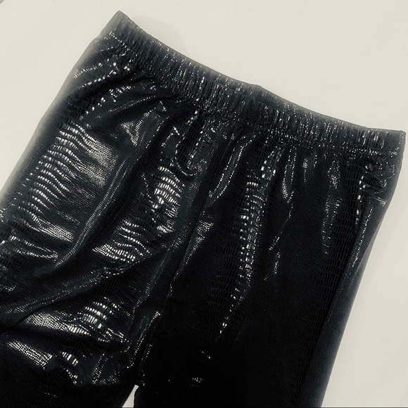 SNAKESKIN LEGGINGS-FAUX LEATHER LOOK ALIKE ✨NEW BLACK-BOUTIQUE‎ - Picture 6 of 11